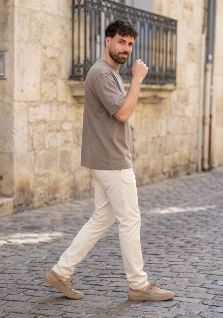 Beige PROFUOMO T-shirt T-SHIRT CREW NECK HEAVY COTTON - large