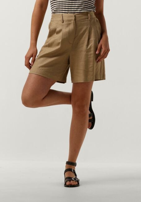Camelfarbene Y.A.S. Hosen YASISMA HW SHORTS - large