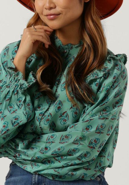 Blaue SISSEL EDELBO Blusen JUANA SILK SHIRT - large