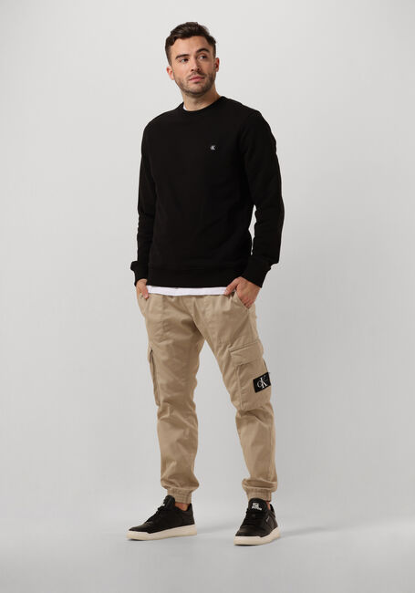 Schwarze CALVIN KLEIN Pullover CK EMBRO BADGE CREW NECK - large