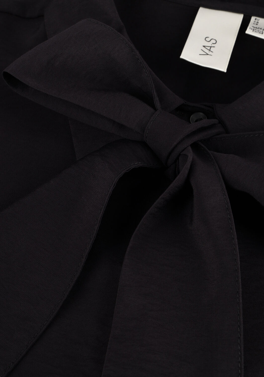 Schwarze Y.A.S. Blusen YASPIL LS BOW SHIRT - large