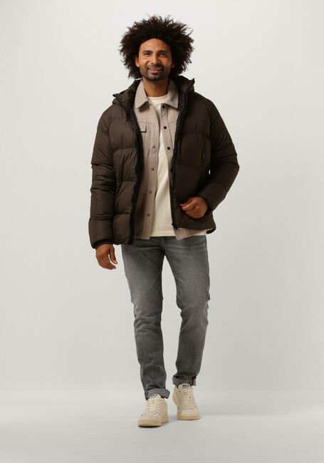 Sand PUREWHITE Overshirt WOOL LOOK OVERSHIRT WITH POCKET AT FRONT - large