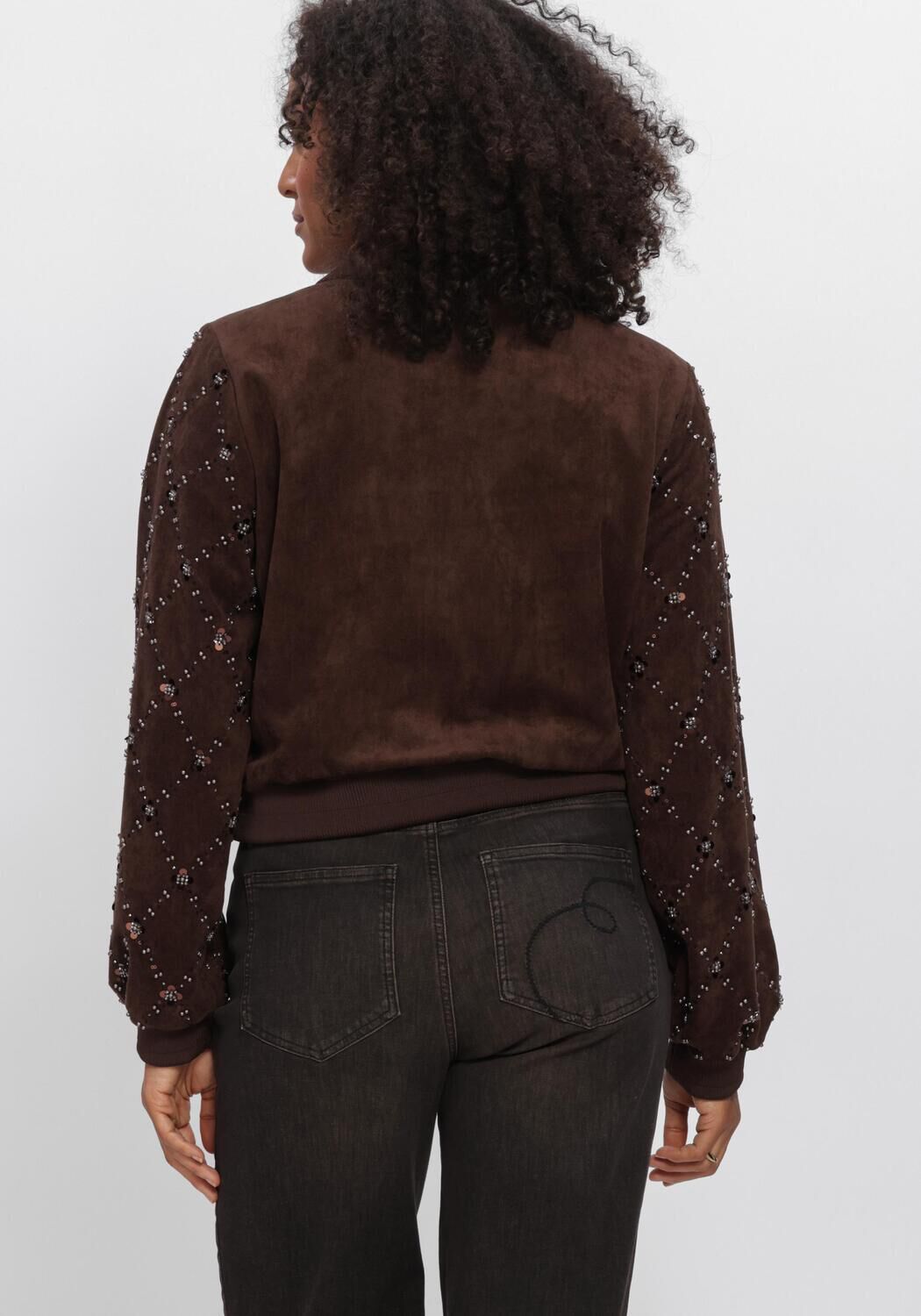 Braune NUKUS Jack DAISY BOMBER SUEDE - large