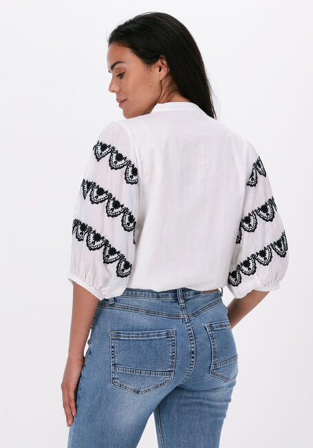 Nicht-gerade weiss SUMMUM Bluse SHIRT COTTON EMBROIDERED - large