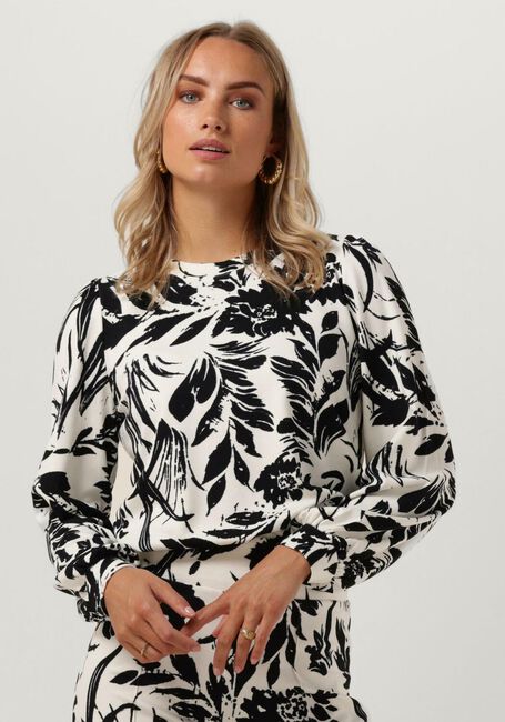 Nicht-gerade weiss JANSEN AMSTERDAM Tops & T-shirts HVF198 TOP FLOWER PRINT - large
