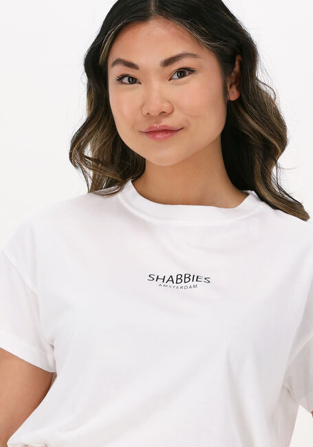 Weiße SHABBIES T-shirt SHC0006 OVERSIZED ROUND NECK T-SHIRT - large