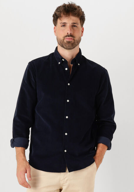 Dunkelblau SELECTED MEN Casual-Oberhemd SLHREGDANNI CORD BD LS SHIRT - large