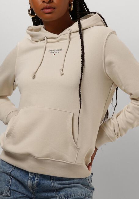 Beige TOMMY JEANS Pullover TJW ESSENTIAL LOGO 2 HOODIE - large