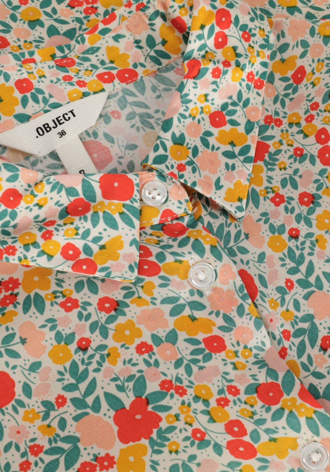 Sand OBJECT Midikleid JABIN L/S SHIRT DRESS 126 - large