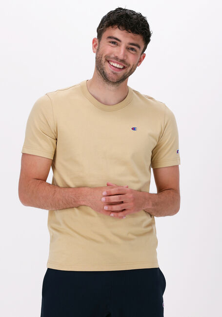 Gelbe CHAMPION T-shirt CREWNECK T-SHIRT 216545 - large