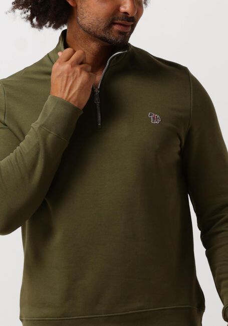 Grüne PS PAUL SMITH Sweatshirt MENS REG FIT HALF ZIP SWEAT ZEBRA - large