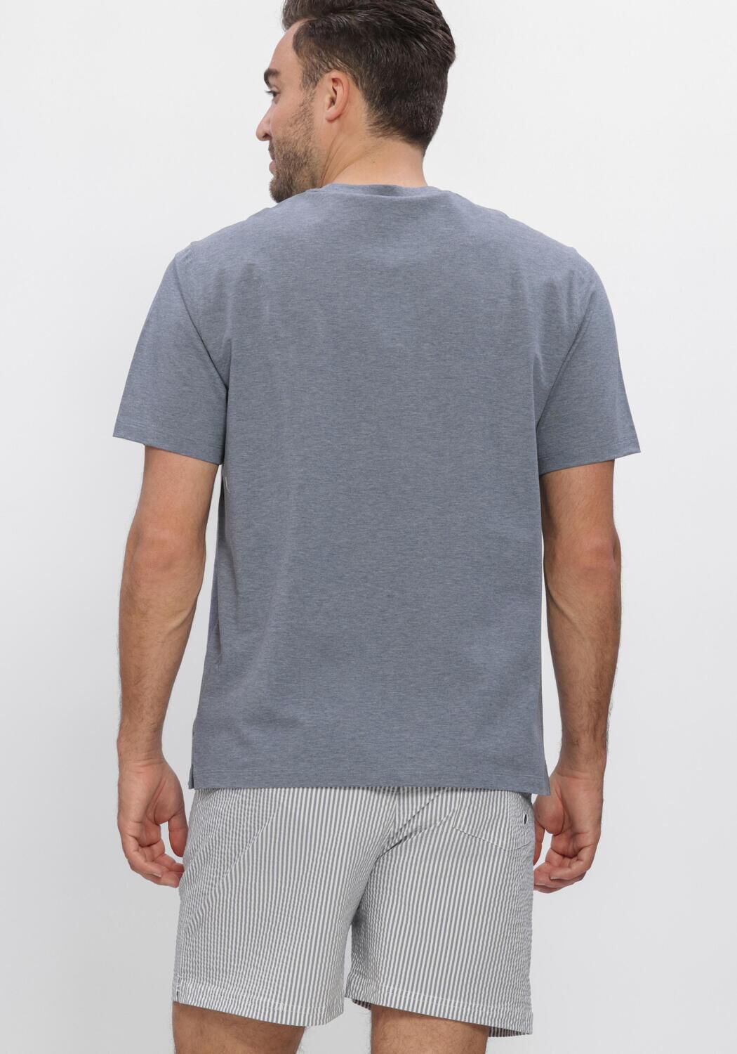 Blaue PROFUOMO T-shirt T-SHIRT CREW NECK MERCERIZED STRETCH PIQUE - large