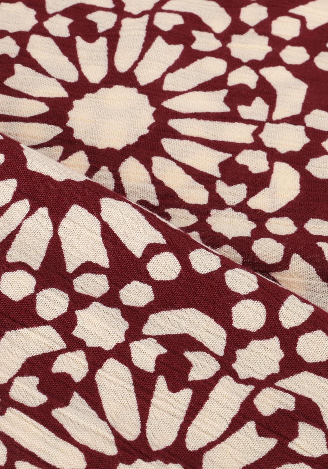 Bordeaux BY-BAR Weite Hose WANDA SUNFLOWER PANTS - large