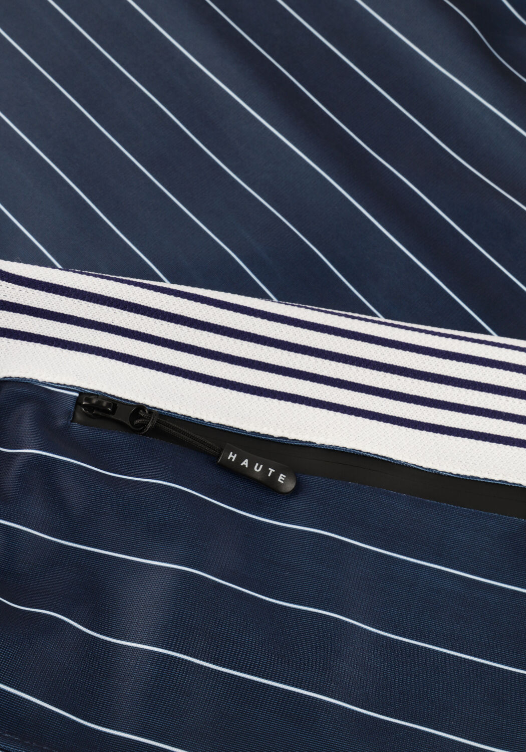 Dunkelblau HAUTE L'AMITI&Eacute; Weite Hose BAGGY PIN STRIPE TRACK TALL PANTS - large