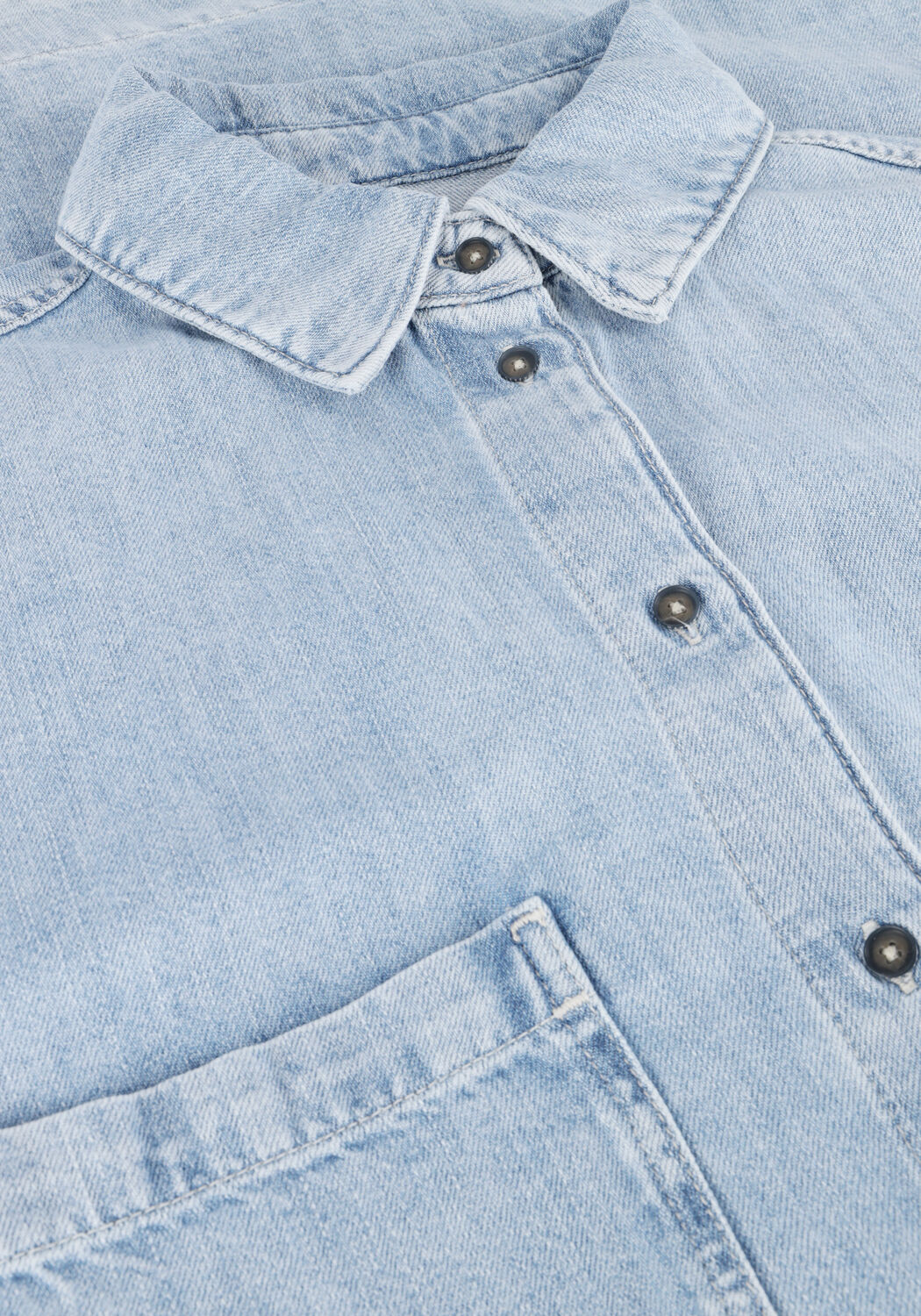 Blaue 7 FOR ALL MANKIND Minikleid OVERSHIRT DRESS - large