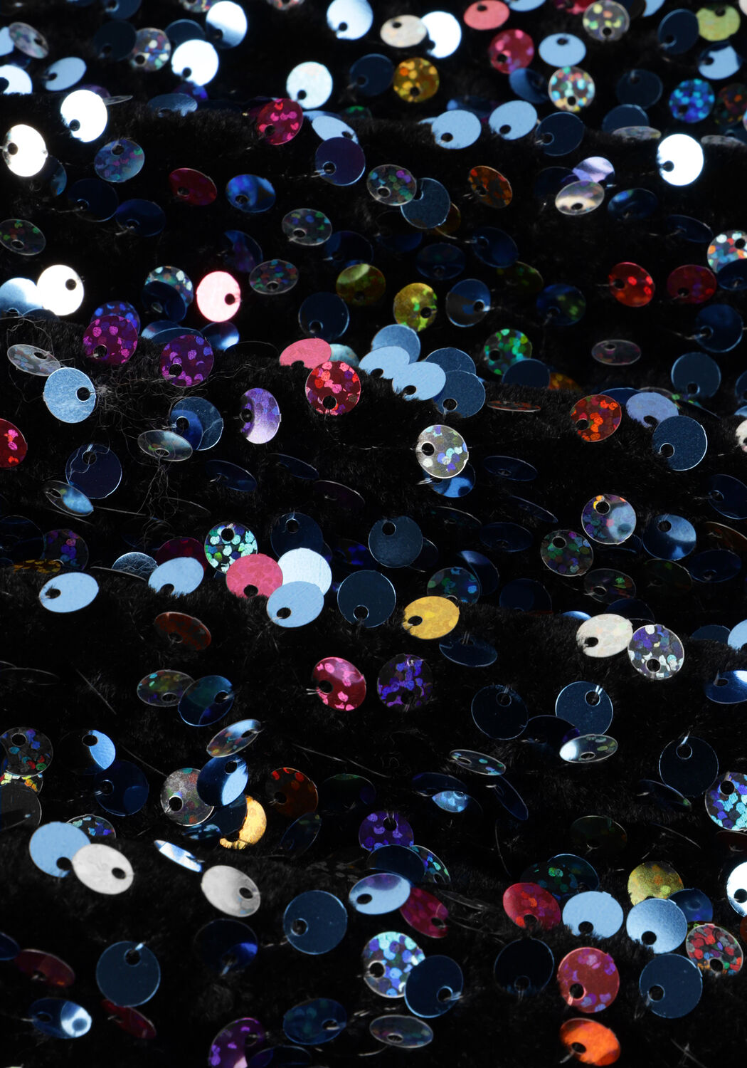 Schwarze Y.A.S. Minikleid YASKILLO SEQUIN LS WRAP DRESS - large