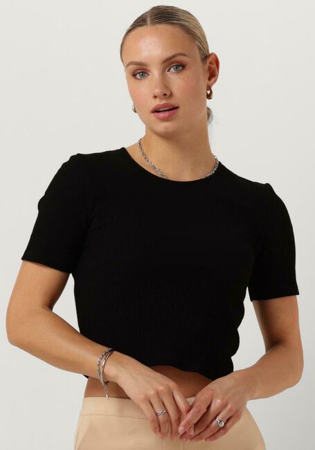 Schwarze ANOTHER LABEL Top ELYNE T-SHIRT S/S - large