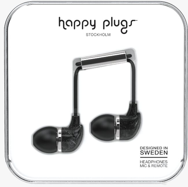 Schwarze HAPPY PLUGS Ohrstöpsel IN-EAR - large