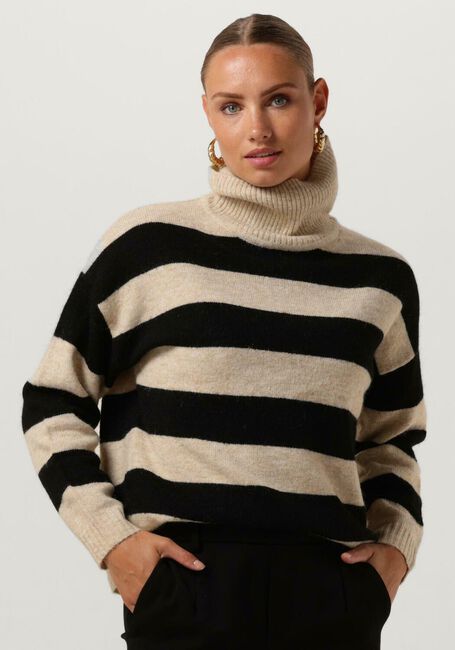 Beige OBJECT Rollkragenpullover OBJMINNA L/S ROLLNECK KNIT PULLOVER NOOS - large