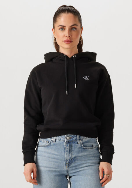 Schwarze CALVIN KLEIN Pullover CK EMBROIDERY HOODIE - large