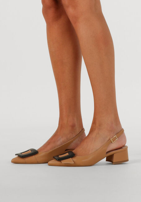 Camelfarbene NOTRE-V Slingbacks 3341 - large