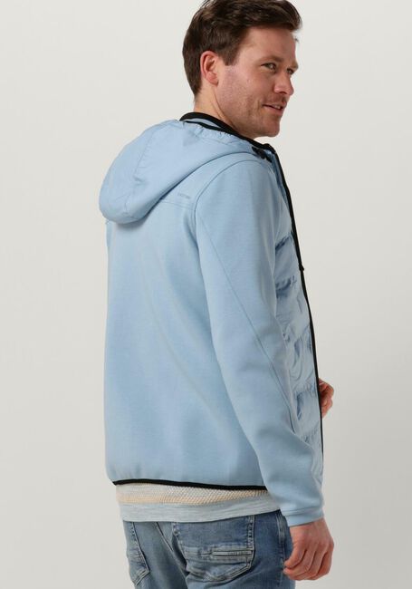 Hellblau CAST IRON Wattierte Jack HOODED JACKET TECH JERSEY INTERLOCK - large