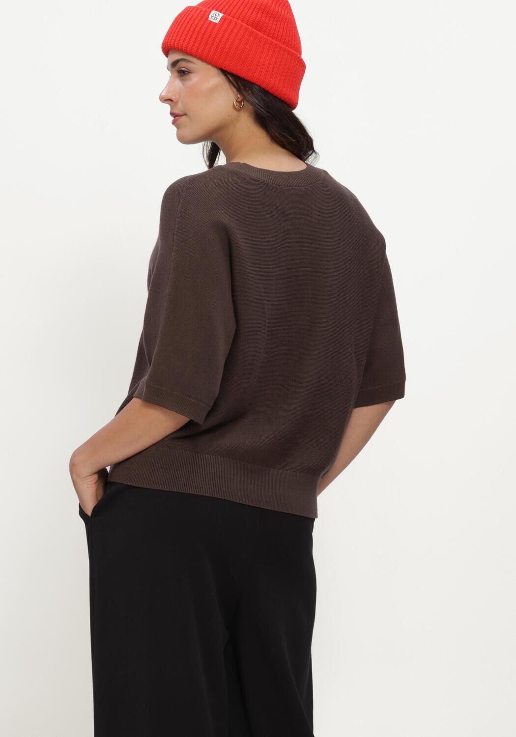 Braune MSCH COPENHAGEN Pullover MSCHTHAMIRA 2/4 PULLOVER - large