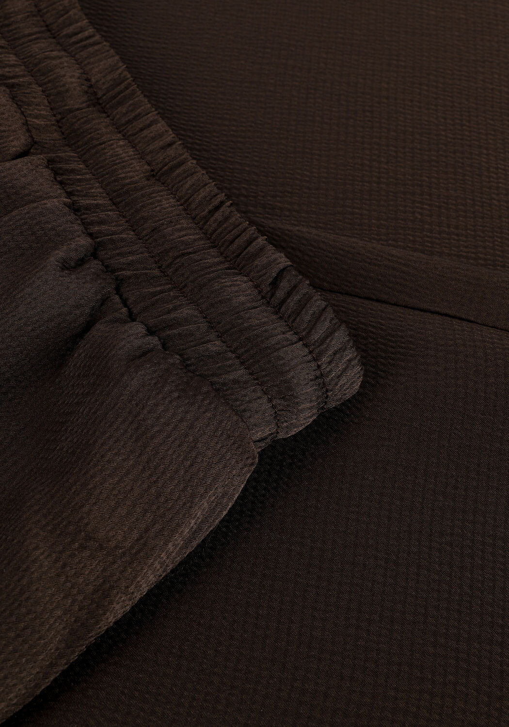 Braune NEO NOIR Weite Hose KULY CREPE SATIN PANTS - large