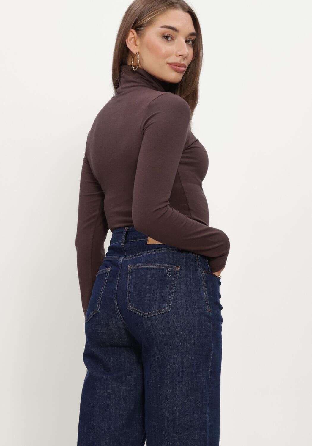 Braune MODSTR&Ouml;M Rollkragenpullover TANNER - large