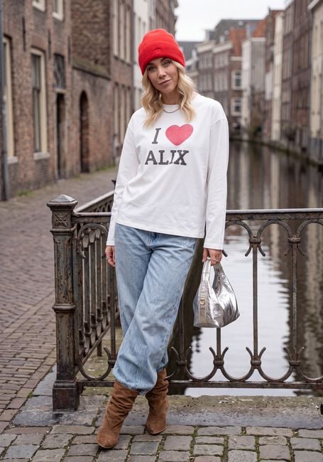 Wei&szlig;e ALIX THE LABEL Tops & T-shirts LADIES KNITTED I LOVE ALIX LONGSLEEVE T-SHIRT - large