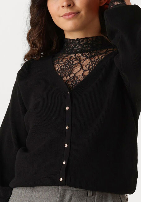 Schwarze JANSEN AMSTERDAM Strickjacke FN261 VEST BELLE - large