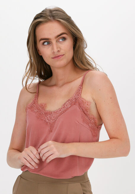 Orangene MSCH COPENHAGEN Top LILLIANE FENYA LACE SINGLET - large