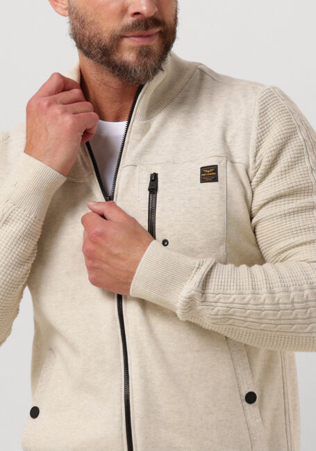 Beige PME LEGEND Strickjacke ZIP JACKET KNIT SWEAT COMBINATION - large
