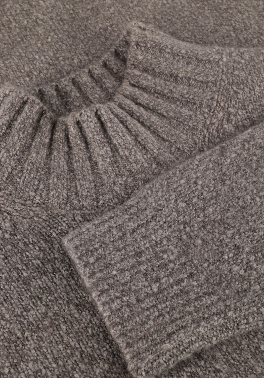 Graue PROFUOMO Rollkragenpullover PULLOVER MOCK NECK BOILED WOOL - large