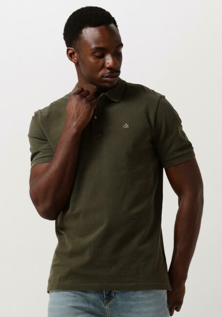 Dunkelgrün SCOTCH & SODA Polo-Shirt GARMENT DYE ORGANIC COTTON PIQUE POLO - large