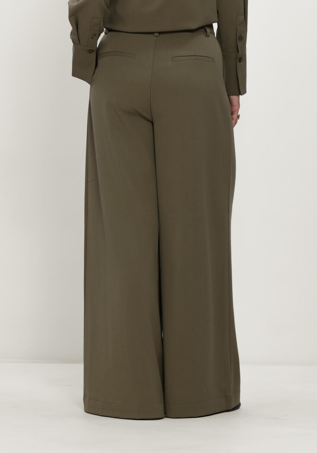 Khaki MY ESSENTIAL WARDROBE Weite Hose MWHACE HIGH WIDE PANT - large