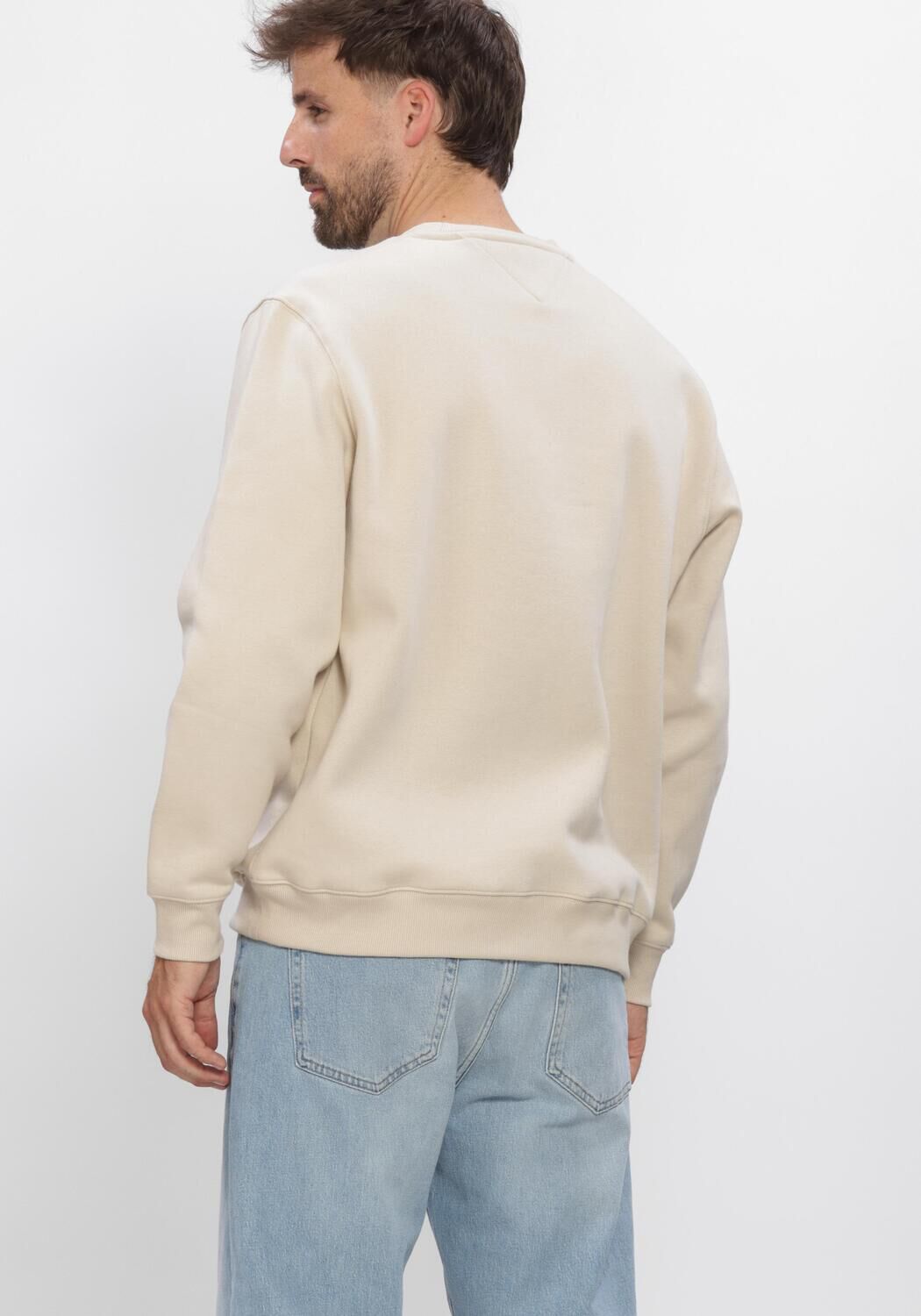 Olive TOMMY JEANS Pullover TJM REG S FLAG CREW EXT - large