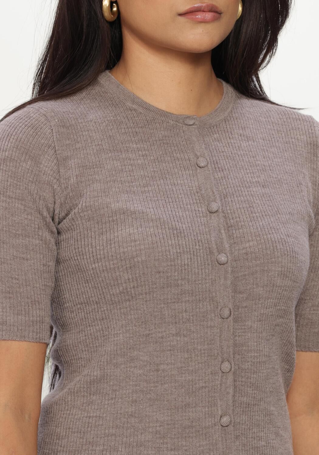 Taupe MODSTR&Ouml;M Strickjacke HIROKIMD SS CARDIGAN - large