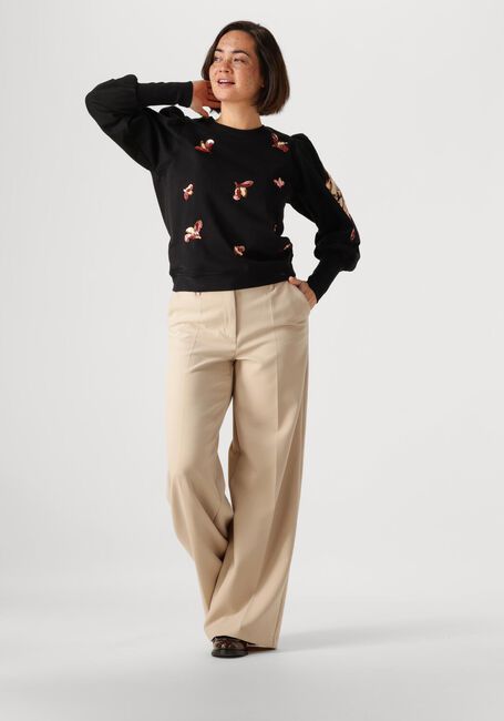 Schwarze SUMMUM Pullover PUFF SLEEVE EMBELLISHED SWEATER - large