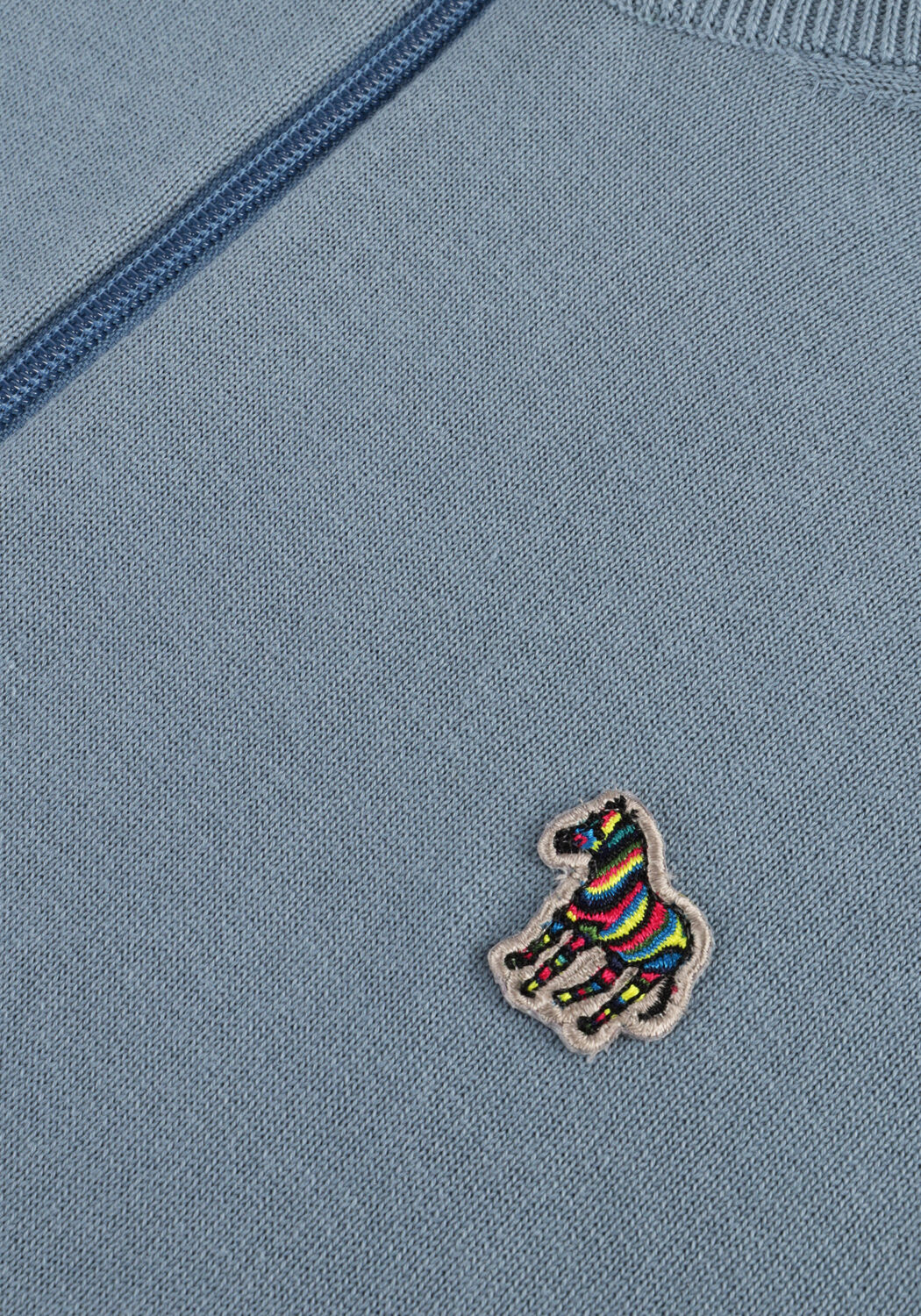 Hellblau PS PAUL SMITH Pullover MENS SWEATER HALF ZIP ZEB BAD - large