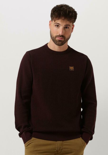 Bordeaux PME LEGEND Pullover CREWNECK COTTON PLATED - large