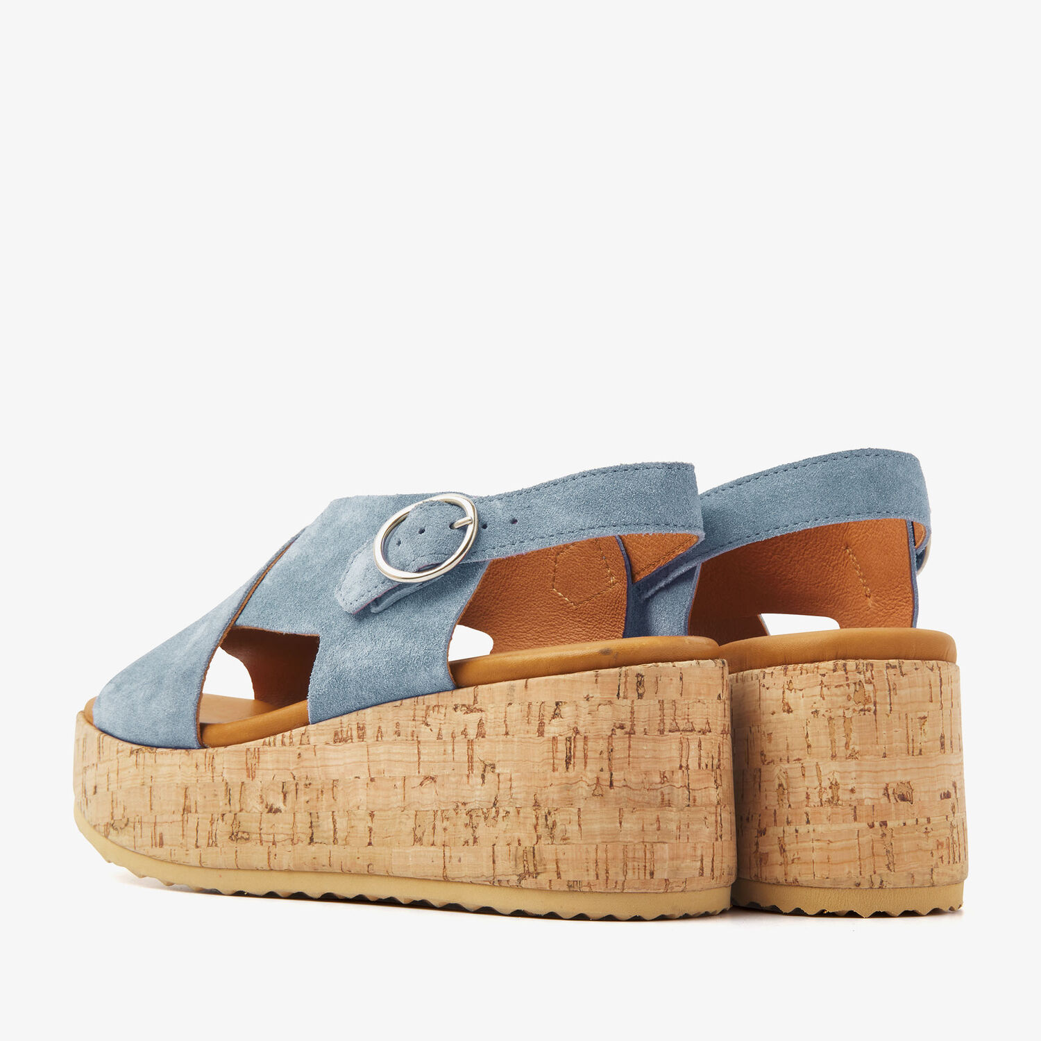 Blaue VIA VAI Flache Sandalen SISSEL RAISE - large