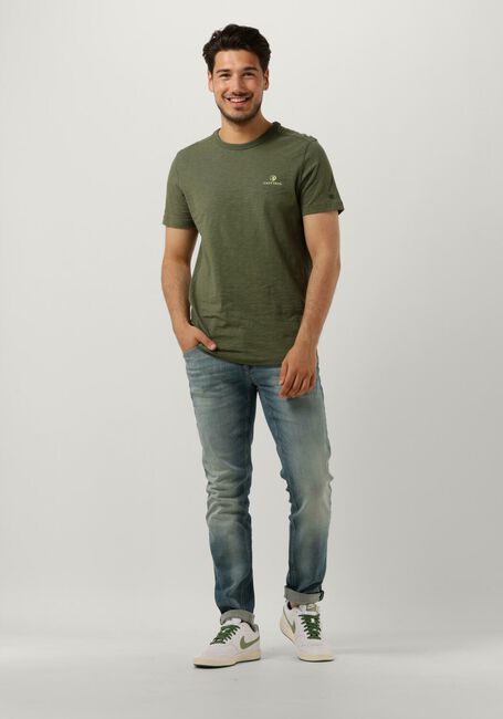 Grüne CAST IRON T-shirt SHORT SLEEVE R-NECK SLUB JERSEY - large