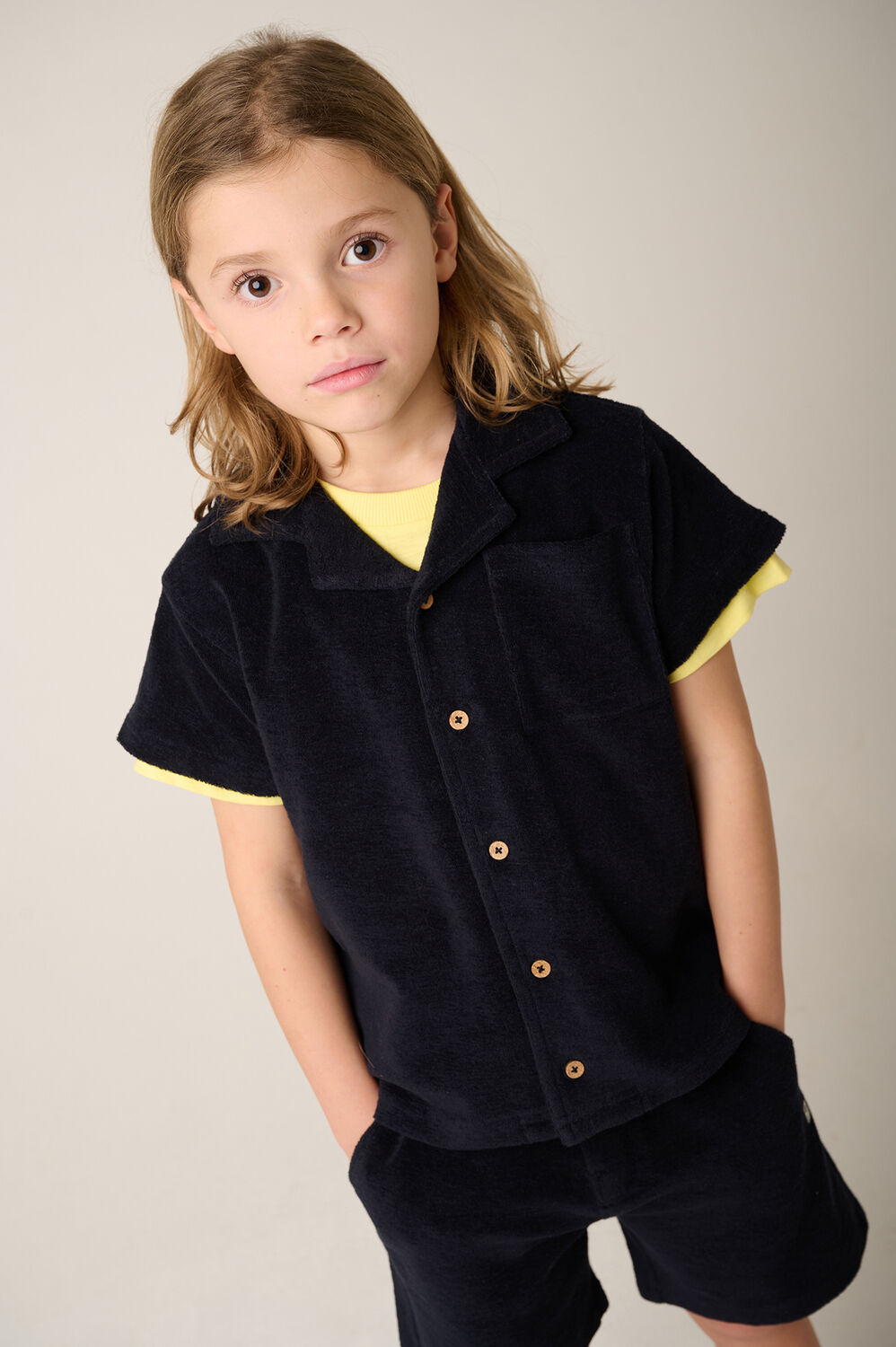 Schwarze TUMBLE 'N DRY Casual-Oberhemd COASTAL - large