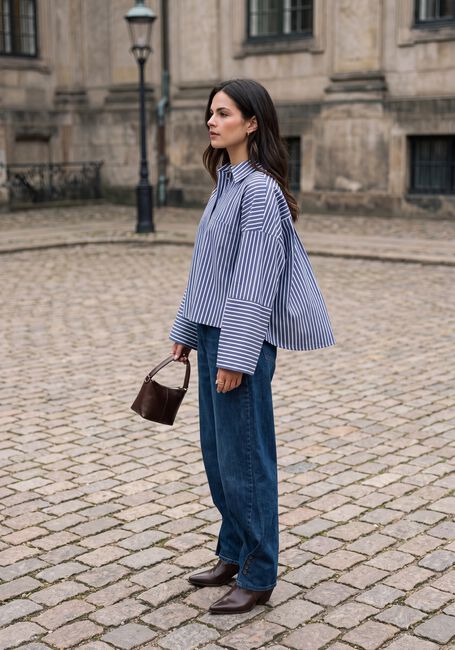 Blaue EST'SEVEN Blusen VARISSA BLOUSE - large