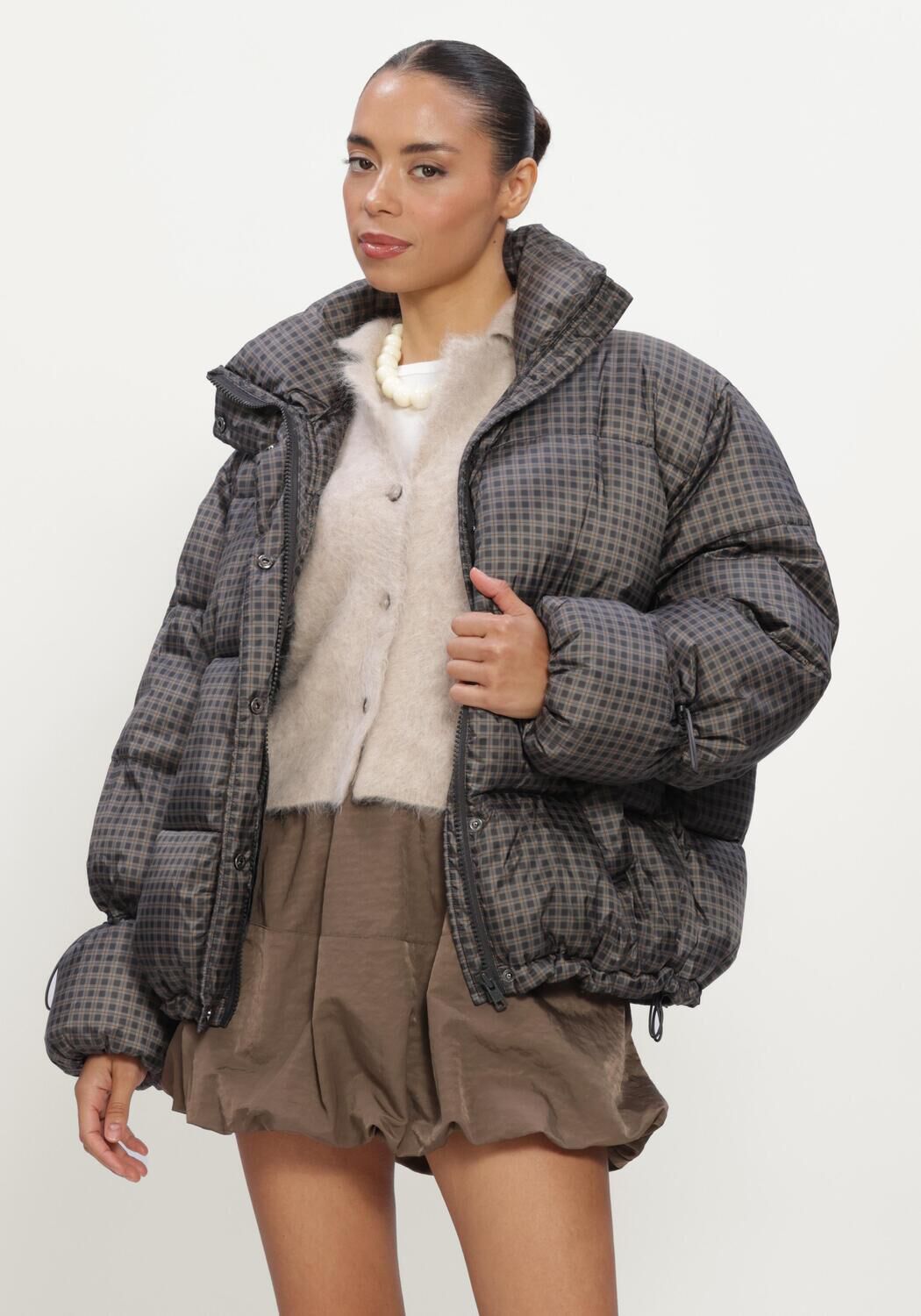 Dunkelgrau MODSTR&Ouml;M Wattierte Jack ODINMD PRINT JACKET - large