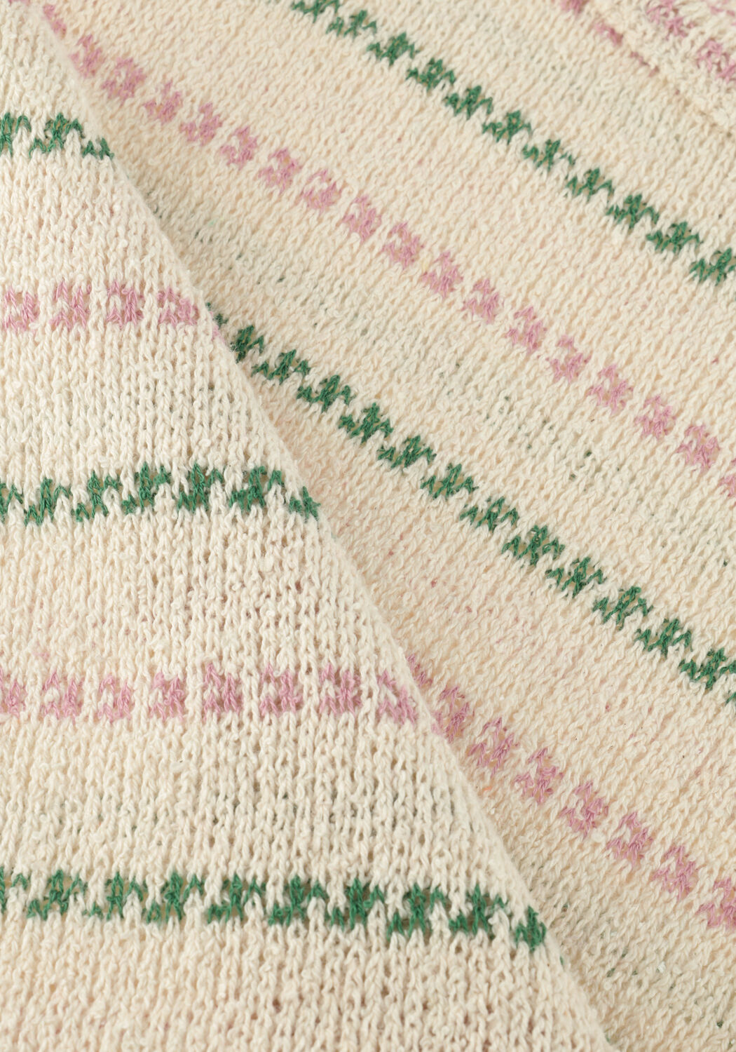 Ecru PLAY UP Pullover STRIPED JERSEY SWEATER - large