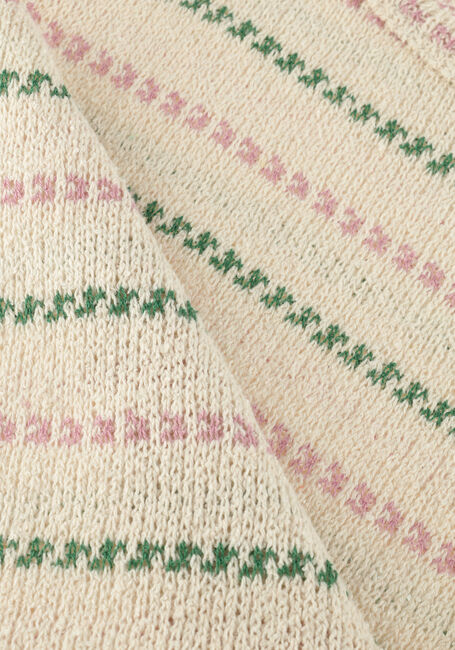 Ecru PLAY UP Pullover STRIPED JERSEY SWEATER - large