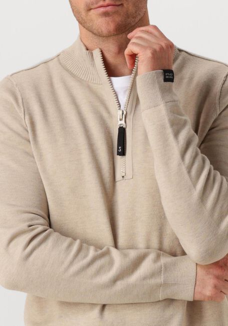 Beige BUTCHER OF BLUE Pullover CLIFDEN HALFZIP - large
