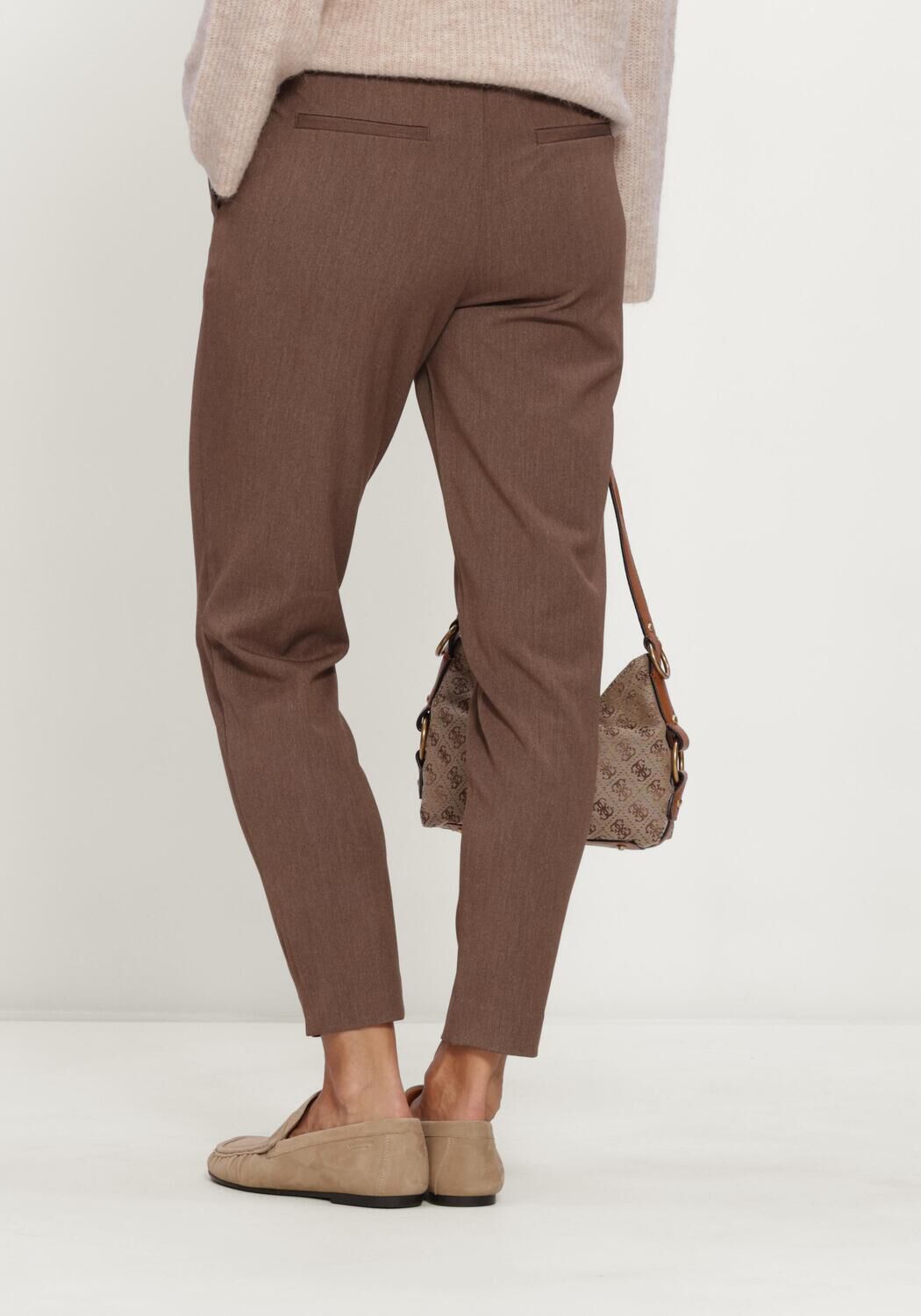 Braune OBJECT Hose OBJLISA SLIM PANT NOOS - large